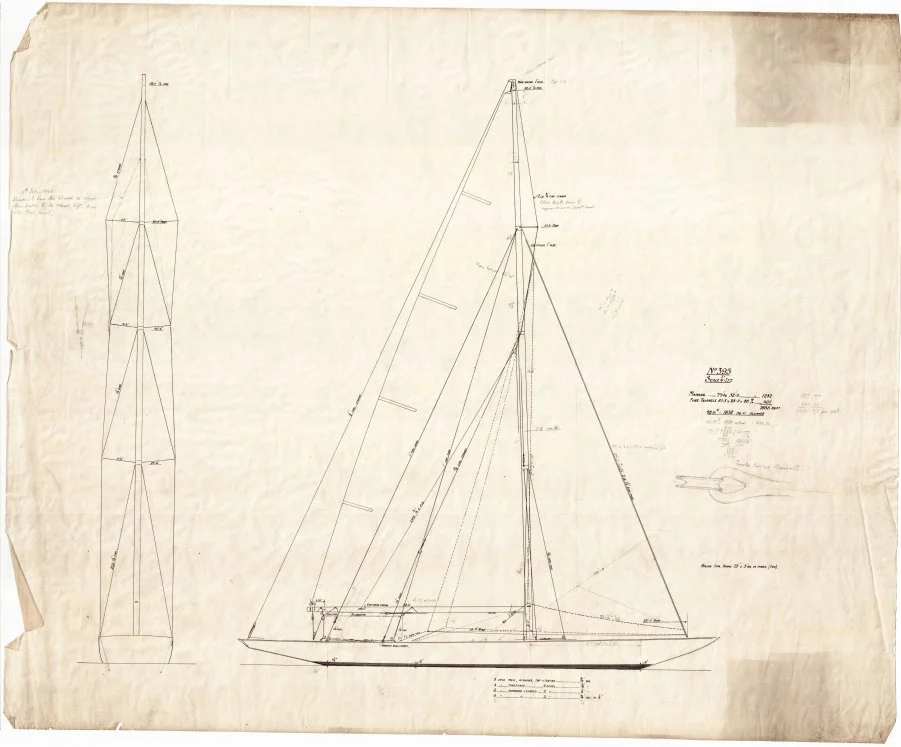 🧭. -Jenetta Original Plans - the worlds largest and fastest 3rd Rule 12m racing yacht